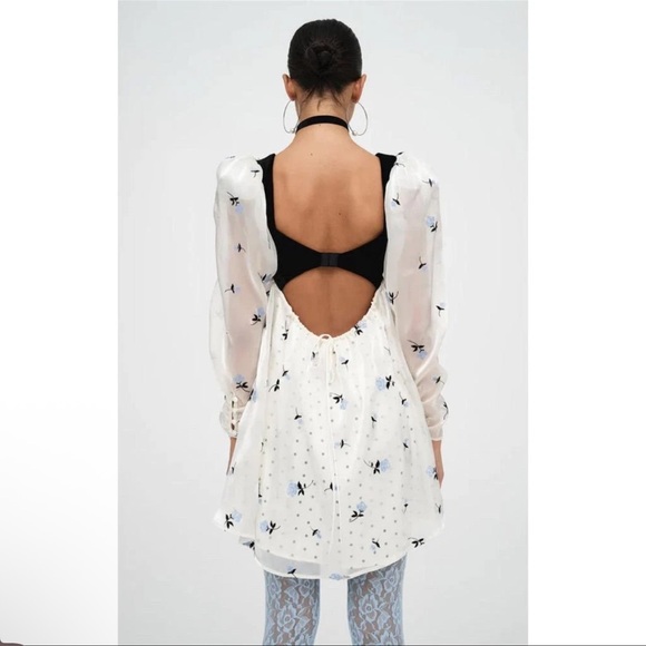 NWT For Love And Lemons Black and White Mini Dress “Snow White dress” - Picture 5 of 13